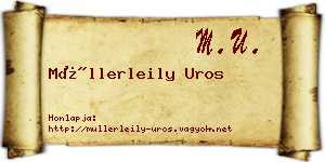 Müllerleily Uros névjegykártya